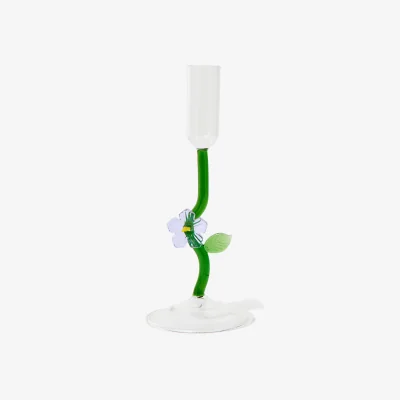 Oliver Bonas Flower Glass Candlestick Holder