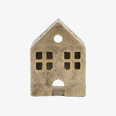 Perch and Parrow Antique House Tealight Holder, Large