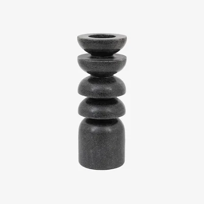 Perch and Parrow Lapis Marble Tealight Candlestick in Grey
