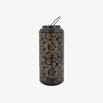 Perch and Parrow Cosy Pinecone Lantern LED, Large, Black