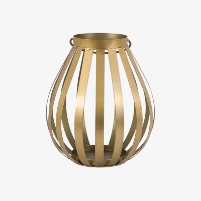 Perch and Parrow Clarus Bulb Lantern in Gold, Large