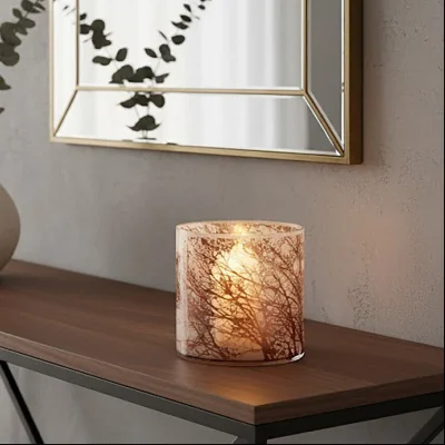 Pagazzi Branch Glass Hurricane Candle Holder - Medium
