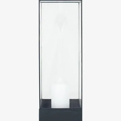 Pagazzi Matt Black Square Metal Lantern Large