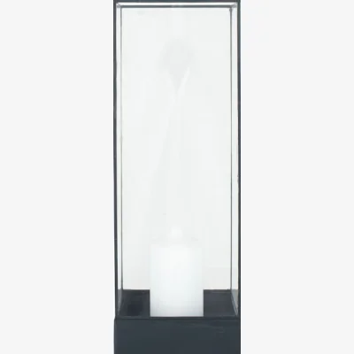 Pagazzi Matte Black Square Metal Lantern Large