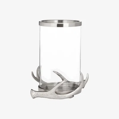 Pagazzi Selising Silver and Glass Candle Holder