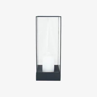 Pagazzi Matt Black Square Metal Lantern Small
