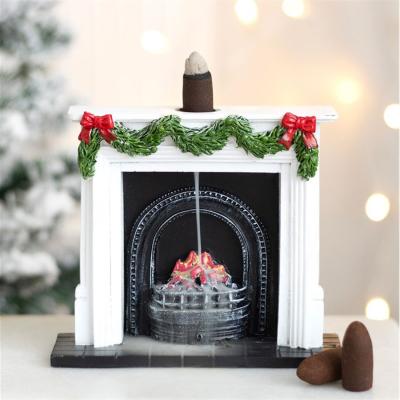 The Range Christmas Fireplace Backflow Incense Burner Delight - Multicolor