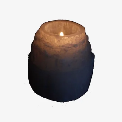 The Range Selenite Mountain Top Candle Holder 8 cm - White