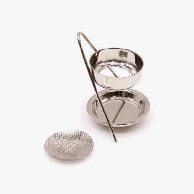 The Range Plated Brass Resin Incense Warmer Fixed - Silver