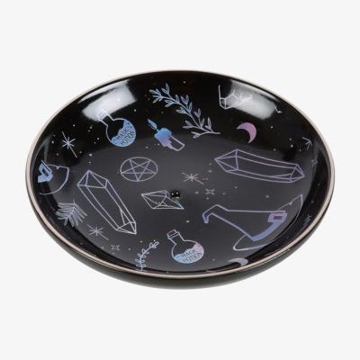 The Range Mystic Crystal Witch Incense Holder Plate - Black
