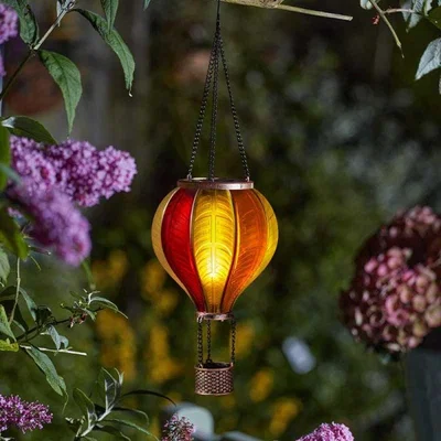 The Range Solar Hanging Lantern Hot Air Balloon - Red,Orange,Yellow