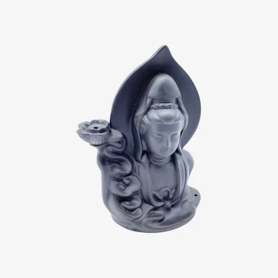 The Range Backflow Incense Burner Serene Buddha - Grey