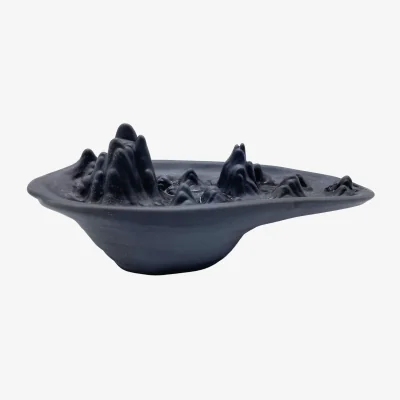 The Range Backflow Incense Burner Mountain Scape - Grey