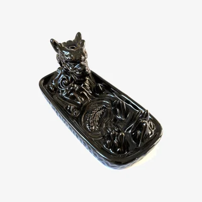The Range Backflow Incense Burner Dragon in Mountain - Grey