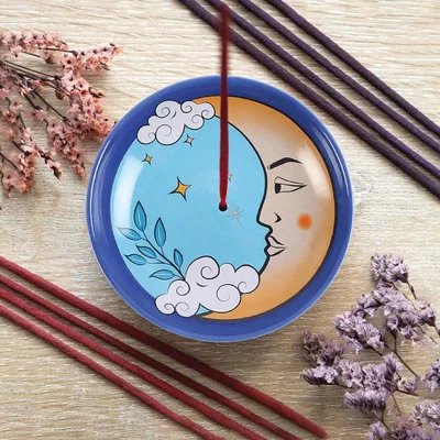 The Range Ceramic The Moon Celestial Incense Holder - Blue