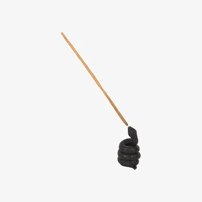 The Range Coiled Snake Incense Stick Holder - Black