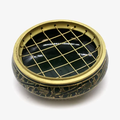 The Range Chakra Charcoal Incense Jar Heart - Black