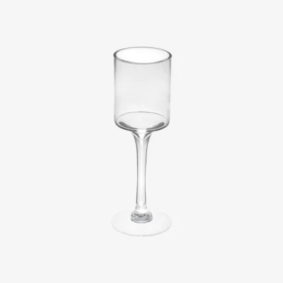 The Range Clear Tall Stem Candle Holder Glass Vase - Clear