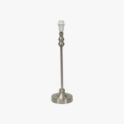 The Range Maggie Candlestick Table Lamp Base - Brushed Chrome