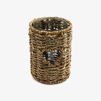 The Range 16Cm Seagrass Candle Holder - Brown