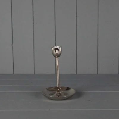 The Range Charming Rustic Silver Metal Candle Holder - Silver