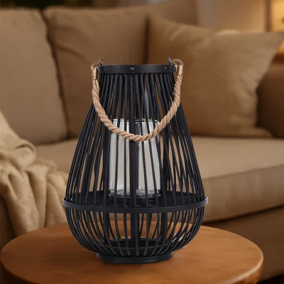 The Range Lentigo Small Black Bamboo Lantern