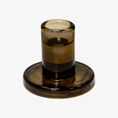 The Range Four Candle Olive Green Smooth Small Candle Holder - Green