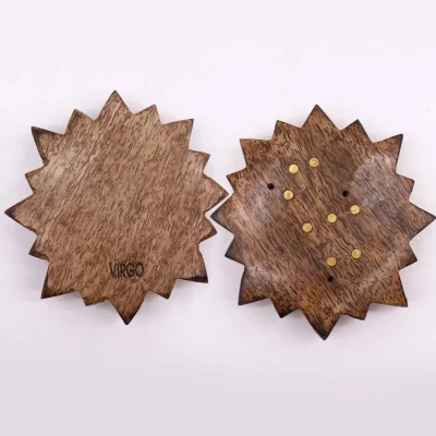 The Range Engraved and Brass Zodiac Sign Incense Burner Sun - Brown