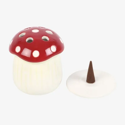 The Range Something Different Mushroom Incense Cone Holder - White/Red
