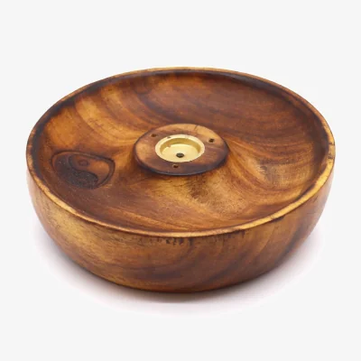 The Range Incense Stick  Cone Burner Disc Yin  Yang - Brown