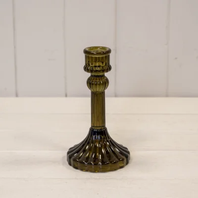 The Range Olive Green Medium Decorative Candle Holder - Olive