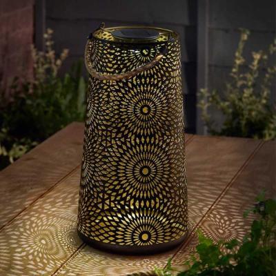 The Range Solar LED Light Moroccan Lantern - Black