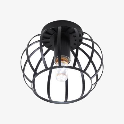The Range Livingandhome Metal Lantern Shape Ceiling Light - Black