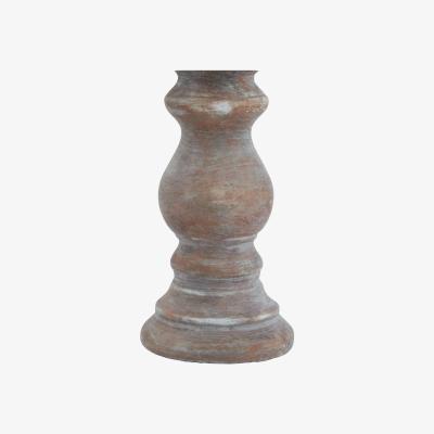 The Range Siena Rustic Column Candle Holder - Brown