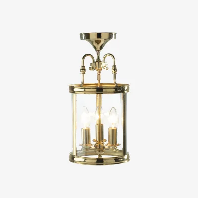 The Range Lambeth 3 Light Lantern Polished Brass