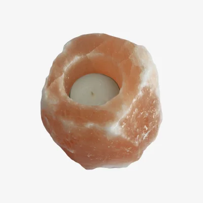 The Range Quality Natural Salt Candle Holder - Orange
