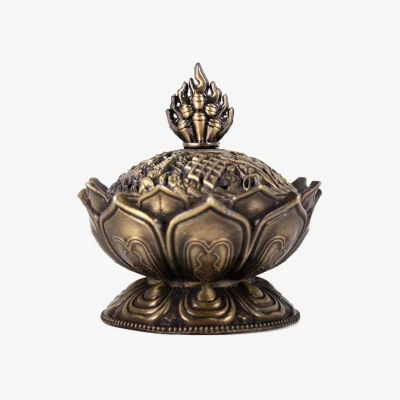 The Range Something Different Metal Lotus Incense Cone Holder - Copper