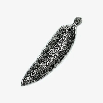 The Range Polished Aluminium Buddha Long Shaped Incense Holder 23cm - Silver