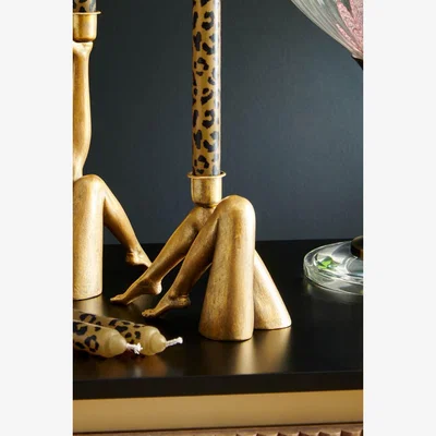 Rockett St George Sexy Gold Legs Candle Holder