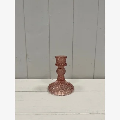 The Range Charming Rose Glass Candle Holder - Rose