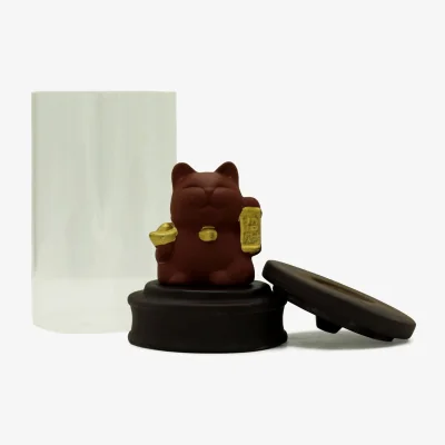 The Range Backflow Incense Burner Money Cat Tube - Black