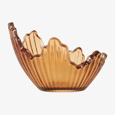 The Range Leaf Glass Tealight Holder