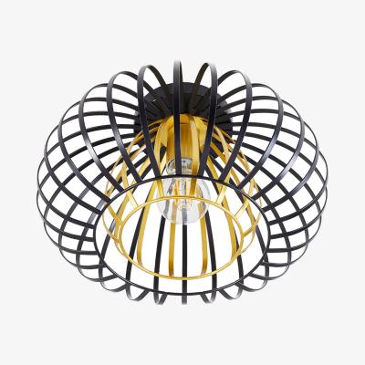 The Range Lifeideas Metal Lantern Shaped Ceiling Light - Black&Golden