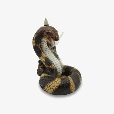 The Range Coiled Cobra Snake Backflow Incense Burner - Brown & Grey