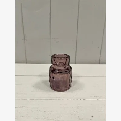 The Range Small Amethyst Textured Candle Holder - Purple
