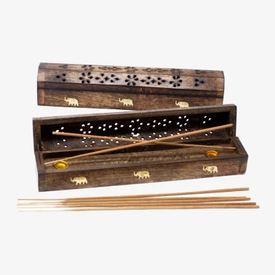 The Range Smoke Boxes Natural Mango Wood - Brown