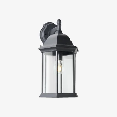 The Range Cameron Large Outdoor Lantern Wall Light - Black