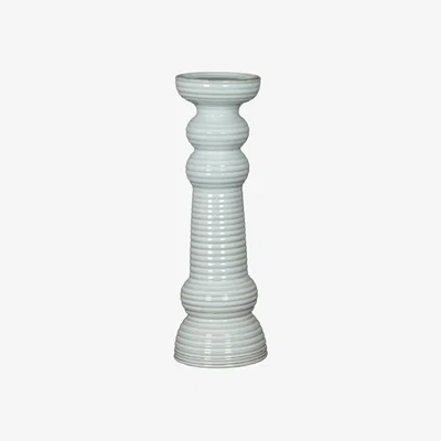 The Range Hill Interiors Sile Pillar Candle Holder - White / 1