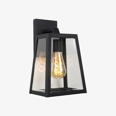 The Range Matslot Cottage 30.5cm Wall Lantern Light Outdoor Black - Black