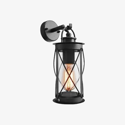 The Range Outdoor Wall Lantern Light - Black